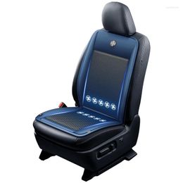 Cubiertas de asiento de automóvil 12V Cubierta de cojín de enfriamiento eléctrico con ventiladores Cómodo color rojo Ventilar