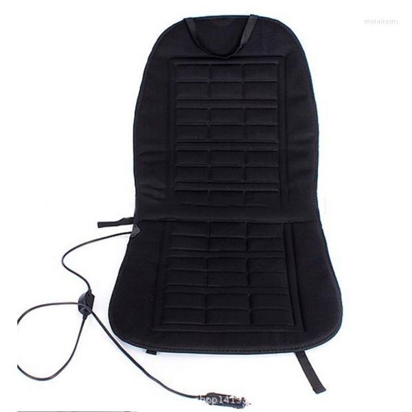 Fundas de asiento de coche 12V cubierta de calefacción delantera almohadilla calefactora cojín calentador negro de invierno para RV Camper remolque camión furgoneta