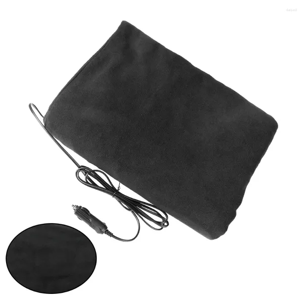 Housses de siège de voiture, 1 pièce, 12V, couverture chauffante électrique Durable, coussin chauffant pour véhicule Automobile d'hiver (noir)