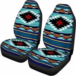 Autostoelhoezen 2 stuks voorstoelen beschermer kussen zuidwestelijk Azteeks tribal patroon emmer hoes pads alle weersomstandigheden