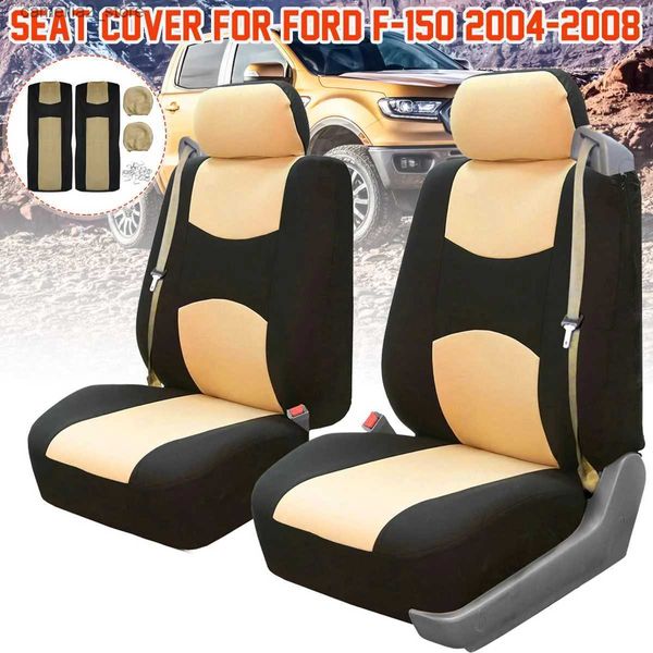 Fundas para asientos de coche 2 asientos Fundas para asientos delanteros de coche para Ford F-150 Fundas para asientos con cinturón de seguridad incorporadas Funda de cojín para asiento de tela 2004 2005 2006 2007 2008 Q231120