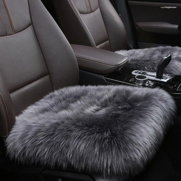 Fundas de asiento de coche 2023 invierno de una sola pieza de alta calidad de lana pura conjunto de fundas de cojín de automóvil de lujo