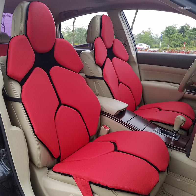 Car Seat Covers 2pc Front Cover Luxury Leather Pad Fashion Sports 2 Cushion For Cars Universal Decoration Custom
