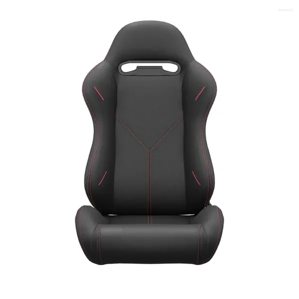 Cubiertas de asiento de automóvil 2pc asientos de carreras universales de cubo de cubo rojo de cuero PVC de carbono reclinable mirada hacia atrás con control deslizante de ajustador (no incluido