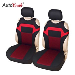 Car Seat Covers 2 pièces/ensemble housses de siège de voiture maille éponge accessoires intérieurs t-shirt 3 couleurs couverture de siège de voiture avant pour voiture/camion/Va/SUV universel T221110