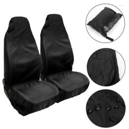 Housses de siège de voiture 2 pièces imperméable Polyester couverture universelle avant Van protecteurs antidérapant support anti-poussière pour voitures Bus