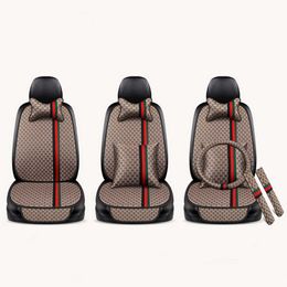 Housses de siège de voiture 3 couleurs, oreiller lombaire, ceinture de cou, volant, accessoires universels T221110