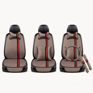Cubiertas de asiento de automóvil 3 colores Almohada lumbar Cuello Cinturón Volante Accesorios universales T221110