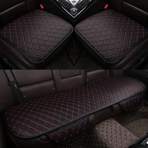 Housses de siège de voiture 3 pièces coussin de Protection Automobiles ensemble complet en cuir PU universel Auto accessoires intérieurs tapis Pad197c