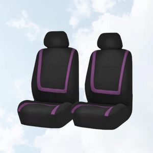 Car Seat Covers 4 Pcs Cover Universal Auto Thicken Wear Resistant Protector Mat Interior Accessory (Purple)