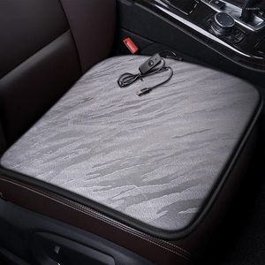 Housses de siège de voiture 5V, coussin chauffant universel, chaleur électrique, chauffage domestique d'hiver, tapis thermique, coussins chauffants automobiles