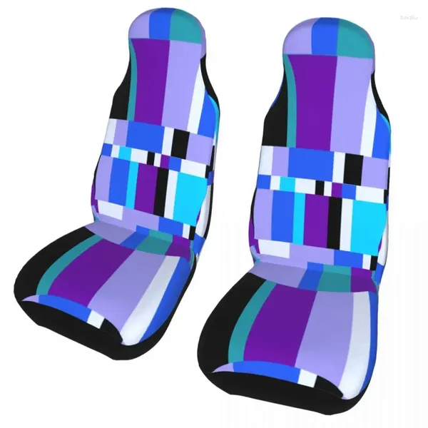 Fundas de asiento de coche, cubierta Universal geométrica de rayas africanas, AUTOYOUTH, cojín de tela de flocado delantero y trasero, Protector de poliéster