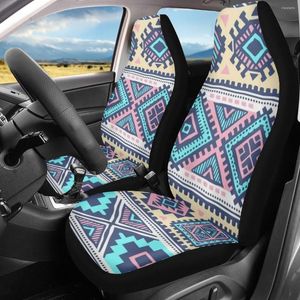 Fundas de asiento de coche patrón africano fácil de instalar diseño étnico vehículos universales frente sedán camión decoración interior