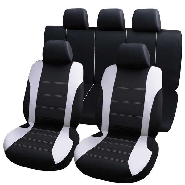Fundas de asiento de coche Aimaao 2/4/9 Uds conjunto de fundas de asiento de coche universales accesorios interiores de estilo automático para Kia Ceed Fiat 500 Mercedes W203 Housse T221110