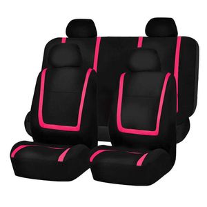 Auto -stoelhoezen Aimaao 4/9 PCS Universal Full Car Seat Cover Auto Interior Style Decoration Protect voor Tesla Model 3 Peugeot 206 207 2008 T221110