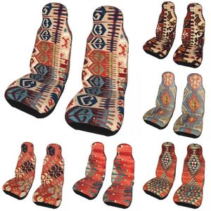 Housses de siège de voiture Aksaray Tribal Antique turc Kilim couverture d'impression 3D bohème Automobiles adaptées pour SUV ou Van Auto 2PC