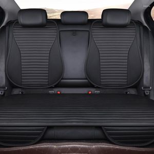 Fundas de asiento de coche llegada fácil limpieza no se mueve cojines Universal Pu cuero antideslizante permanecer en asientos cubierta a prueba de agua E2 X25