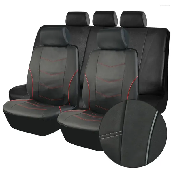 Cubiertas de asientos para el automóvil Auto Plus Tamaño universal para diseño de deporte de cuero artificial La mayoría de la camioneta de camiones SUV