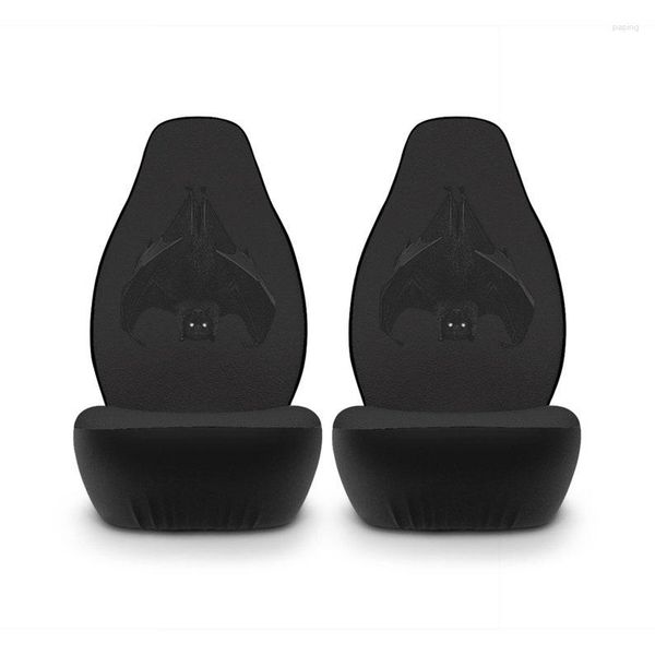 Housses de siège de voiture Housse de chauve-souris Noir Gothique avant pour véhicule Universal Fit Gift Halloween Lover Witchy