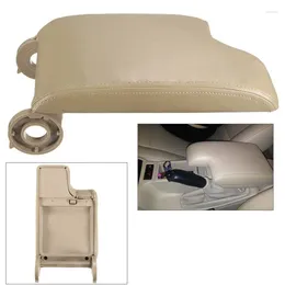 Car Seat Covers Beige Leather Armrest Center Console Lid Cover 3 Series 1999-2005
