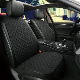 Auto -stoel omvat grote size linnen vlasafdekking beschermer vooraan achterste kussenkussen mat Auto interieur Styling Truck SUV of bestelwagen