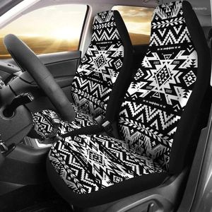 Housses de siège de voiture Motif noir Ensemble de 2 housses de rembourrage Boho Protector pour