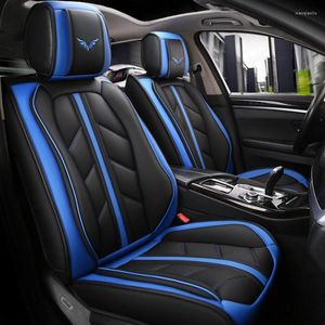 Couvre-cartes d'auto Cover Black Patchwork Noir Universal Le cuir avant Cushion Accessoires ACCESSOIRES DES PAUTES DE PROTÉCERS