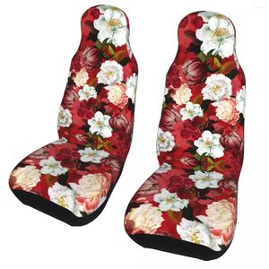 Couvertures de siège d'auto Bohemian Boho Universal Cover Four Seasons pour toutes sortes Modèles Flower Rose Mat Polyester Accessoires
