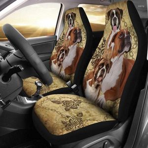Autostoelhoezen Boxer Hondenliefhebbers Accessoires Cadeau voor haar Op maat gemaakte decor Auto Cov