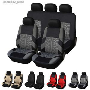 Housses de siège de voiture Ensemble complet de housses de siège de voiture en tissu de qualité supérieure, ajustement universel, compatible avec l'airbag avant bas du véhicule, compatible avec banquette divisée, siège arrière, lavable Q231120