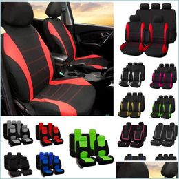 Auto -stoelbedekkingen Auto -stoel ERS Airbag compatibel voor de meeste vrachtwagen SUV of Van 100% ademend met 2 mm composiet spons polyester cloar d dhsnu