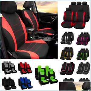 Auto -stoelbedekkingen Auto -stoel ERS Airbag compatibel voor de meeste vrachtwagen SUV of Van 100% ademend met 2 mm composiet spons polyester cloar d dhsnu