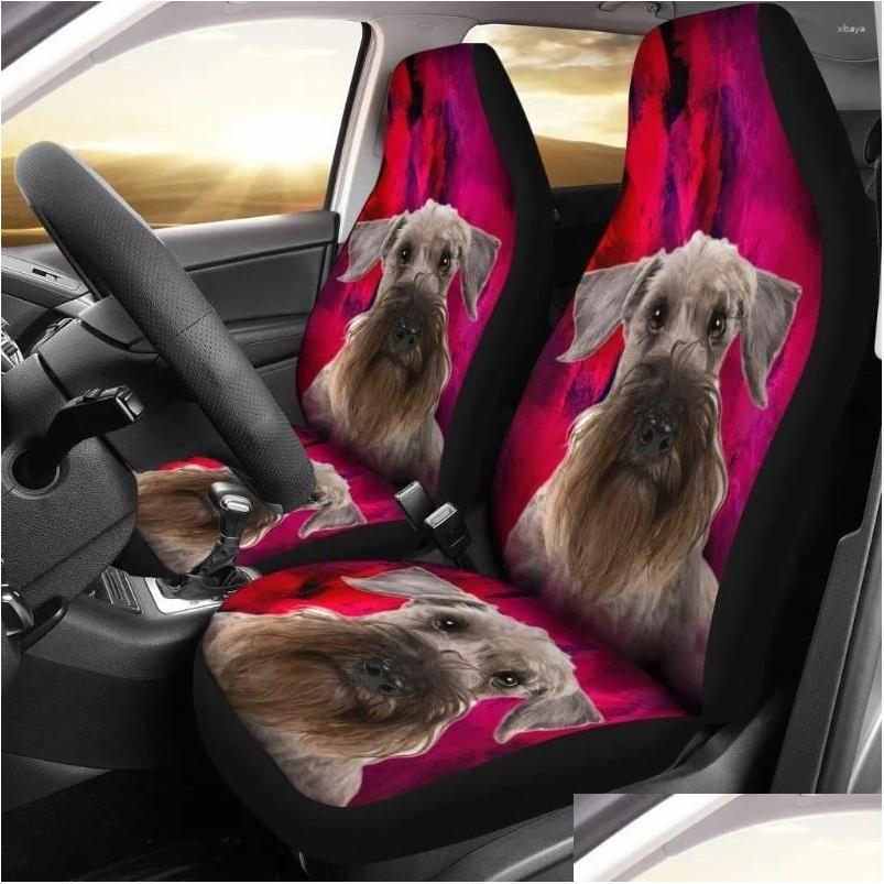 Car Seat Covers Car Seat Ers Ers Cute Cesky Terrier Print Set 2 Pc Accessories Er Drop Delivery Mobiles Motorcycles Interior Automobil Dhjes