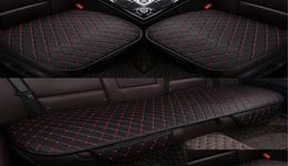 Seat d'auto couvre le siège d'auto ERS Cuir Er Set Avant Arrière Arrière Coussiér Chaise Protector Mat Pad accessoires Intérieur Accessoires CAR DROP DIV8019163