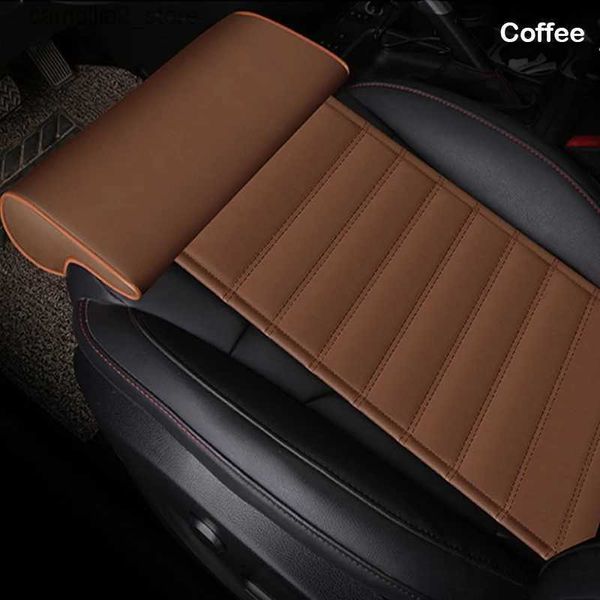 Coprisedili per auto Cuscino estensibile per seggiolino auto Memory Foam Supporto per gambe Cuscino Ginocchio in pelle PU Guida a lunga distanza Allevia la fatica Tappetino protettivo Q231120