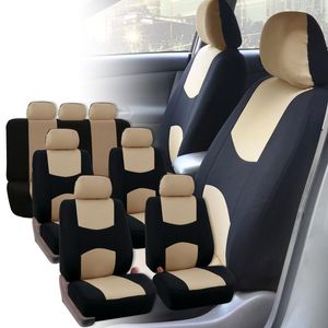 Auto -stoelafdekkingen Carnong Automobiles Bedek Universele maat voorzijde Achter Set Kussen Fabric Lichtgewicht Easy Installatie Soft Interieur ProtectorCar