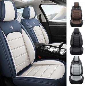 Auto -stoelhoezen compatibele PU lederen voorlucht airbag vier seizoen universeel fit de meeste SUV -accessoires volledige set SeatCover