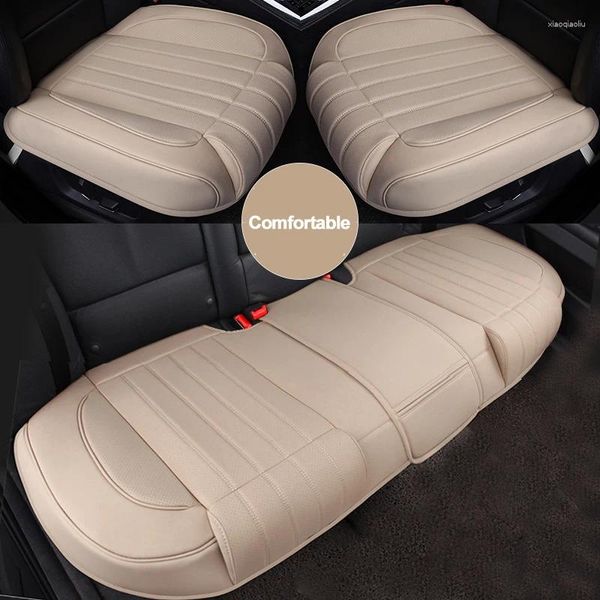 Housses de siège de voiture en cuir PU, 3 couleurs, coussin respirant, tapis de protection, convient à la plupart des véhicules, accessoires automobiles, intérieur