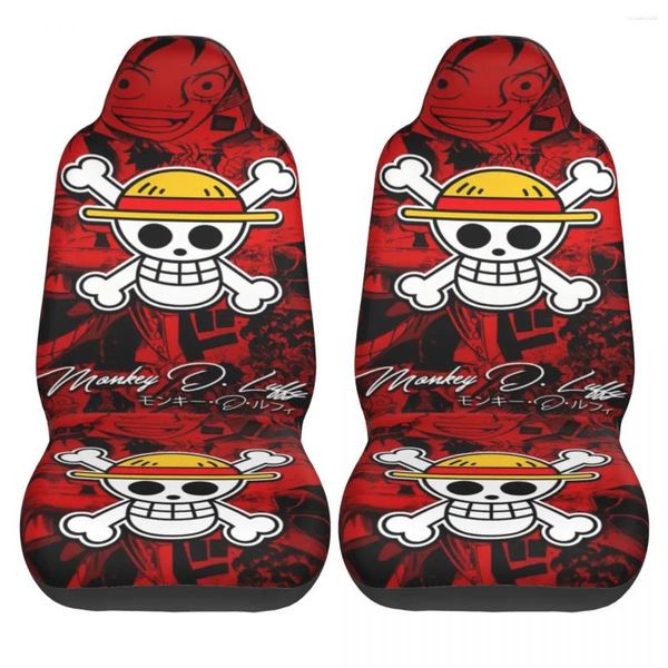 Fundas de asiento de coche Funda Anime Juego completo de respaldo alto Protector hecho con tela de poliéster Ajuste universal