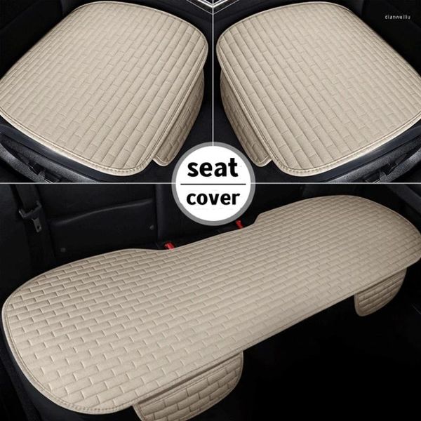 Fundas de asiento de coche Funda de lino Cojín Estaciones Universal Transpirable para la mayoría de los accesorios de protección para automóviles Sedan SUV de cuatro puertas