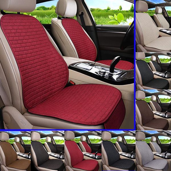 Housses de siège de voiture, housse de protection de coussin avant/arrière en lin, noir/rouge/Beige/gris/café/marron, pour Clio F3 X45