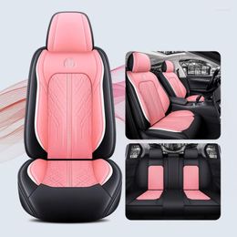 Fundas de asiento de coche, cojín delantero/trasero para vehículo, no se mueve, Universal, de cuero Pu, negro/rojo, antideslizante, para Peugeo 408 F2 X45