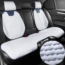 Auto-stoelafdekkingen Bedek echte zijde voorste achterbeschermer Universele Auto Cushion Pad Fit Sedan Suv Pick-Up Interior Accessoires