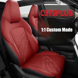 Les couvercles de siège d'auto couvrent une personnalisation spécifique pour Changan CS75Plus complet recouvert de plage avant et arrière 5 sièges en cuir artificiel