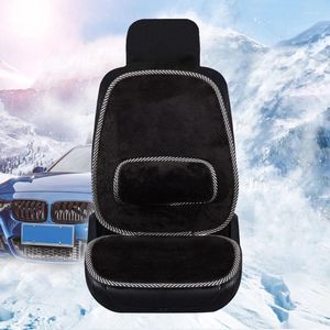 Housses de siège de voiture, housse de coussin chaud d'hiver, coussin respirant universel pour chaise avant de véhicule, protection automobile