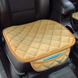 Housses de siège de voiture tapis de protection de criques coussin automatique antidérapant garder au chaud hiver en peluche velours accessoires de coussin arrière