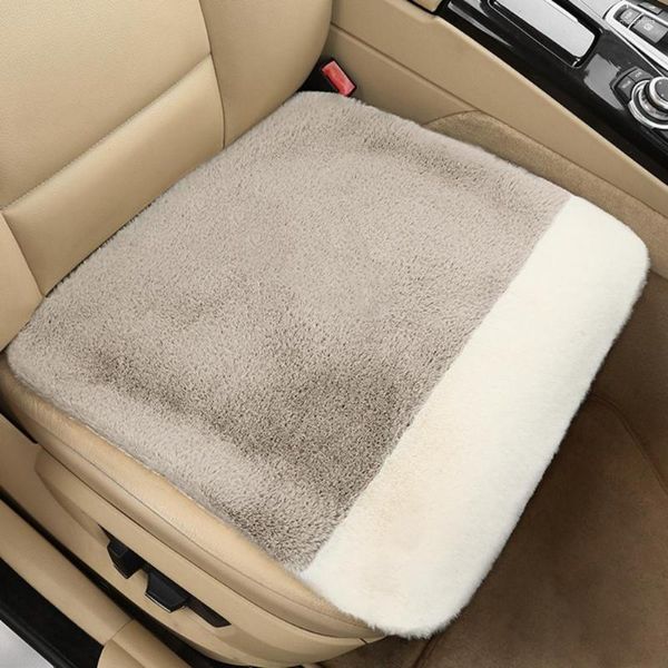 Housses de siège de voiture coussin haute densité en peluche broderie décor sans décoloration antidérapant résistant au froid hiver chaleur pour Automobile