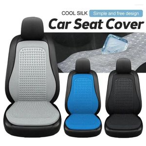 Housses de siège de voiture, coussin d'été en soie glacée fraîche, petite couverture de taille, respirante, pour sièges quatre générations D4C3