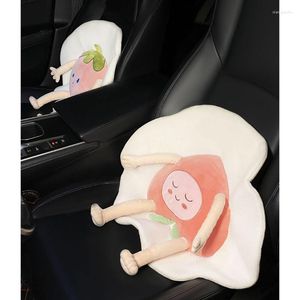 Fundas para asientos de coche Almohada lumbar con forma de huevo linda Cojín de apoyo para el cuello suave y compacto