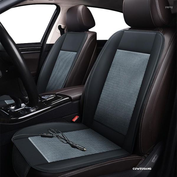 Fundas de asiento de coche CUWEUSANG 12V ventilación 1 funda para Ssangyong todos los modelos Actyon Kyron Tivolan Rexton Korando cojín de verano